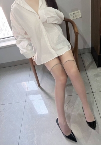 悠悠空姐灰&性感过膝长筒丝袜
